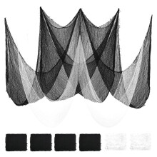 6 Stuks Halloween Gaasdoek, 30X72 Inch Griezelige Stof Halloween voor Spookhuisbenodigdheden, Feest Buiten, Binnen