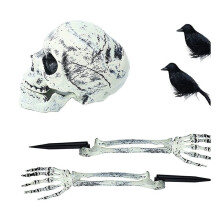1 Set Halloween Realistische Schedel Skelet Hoofd Menselijke Hand Armen Halloween Decoratie voor Halloween Feest Huis Tuin Gazon Decoratie