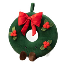 Christmas New Plush Pillow Stuffed Chocolate Cookie House Shape Decor Cushion Cute Funny XMas Tree Party Decor Doll A