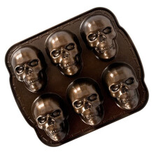 Utensilios para Hornear Ware Halloween, Molde para Pasteles con Calavera Encantada, Bronce