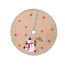 Kerstboomrok Kerstboomornament Roosterstijl Zachte Kerstboommat Sneeuwpoppatroon