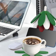 Hitzebeständige Tischmatte mit Weihnachtsbaum-Motiv, Teeuntersetzer für Den Haushalt, Verbrühschutzmatte, Faltbare Wärmeisolationsmatte A