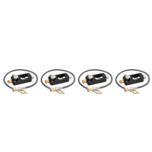 4X Scuba Diving Tanks Refill Adapter Set Oxygen Cylinder Adapter Outdoor Diving Accessory with Pressure Meter Hose