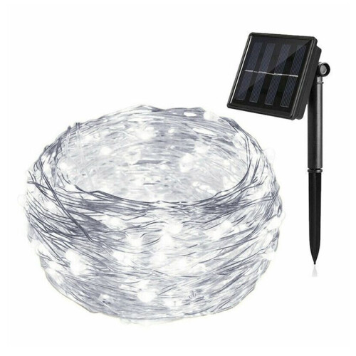 Solar Powered Lights 100 LED String Fairy for Outd