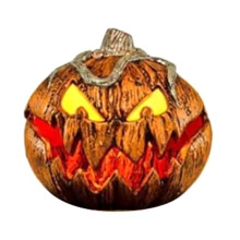 Enge Uitschuifbare Jack-O-Lantern Halloween-Decor, Pratende Pompoen met Gloeiende Ogen, Intrekbare Mond, Horrorgeluid