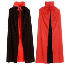 2 STKS Halloween-Vampiermantel, Omkeerbare Vampiercape met Capuchon voor Halloween Volwassen Cosplay, Zwart en Rood 5FT A