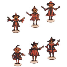 Halloween Vintage Vlaggenlijn Houten Halloween Banner Ophangbare Vintage Boerderij Banner Halloween Decoraties met Touw B