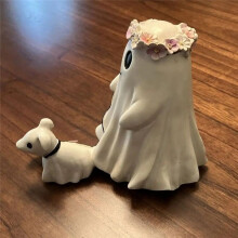 Spookhond Wandelstandbeeld Halloween Spookhond Wandelstandbeeld Leuke Slinger Kleine Spookhond Wandeldecoratie Ornamenten B