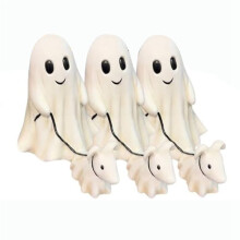 3 Stuks Walking Dog Standbeeld, Spooky Dog Halloween Beeldje, Halloween Dog Standbeelden, Walking Zijn Dog