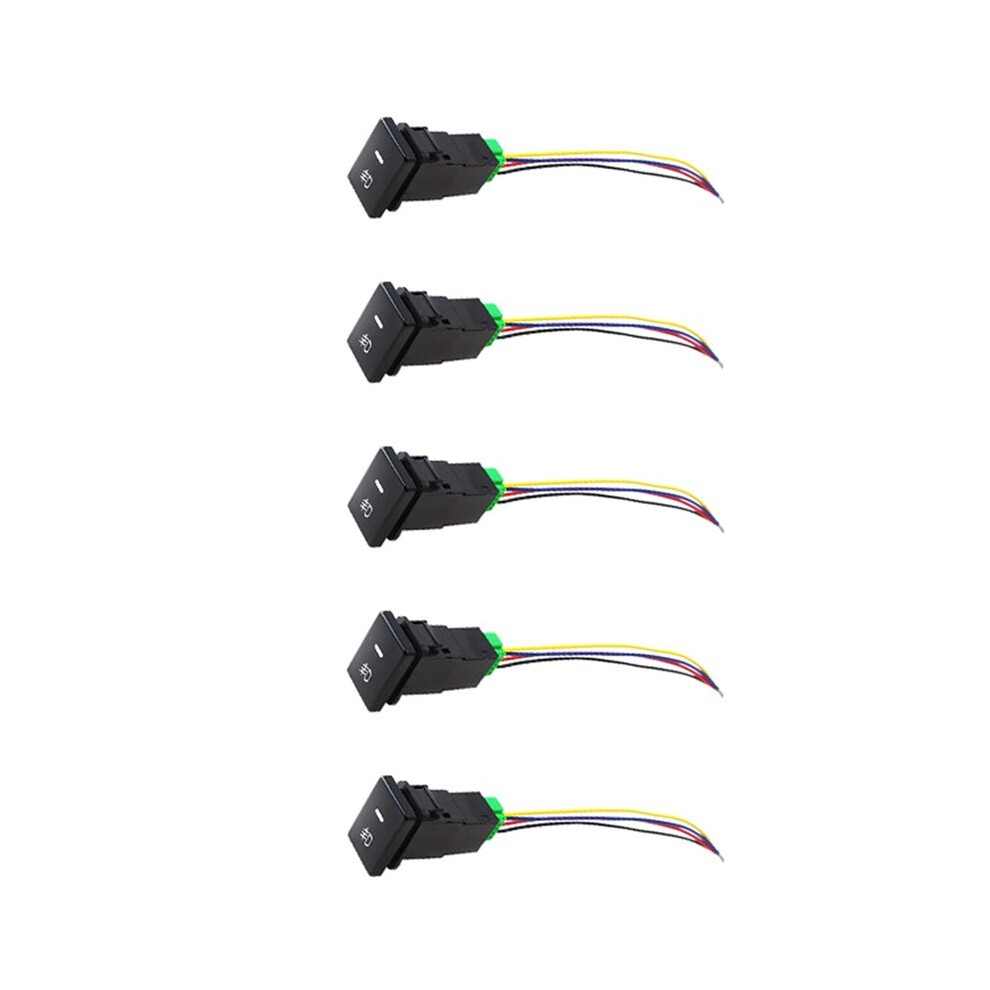 5X 4-Pole 12V Push Button With Led Background Indicator Lights For Fog Lights Drl Led Light Bar(33X22mm) 6031569298250
