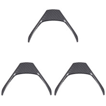 3X Carbon Fiber Steering Wheel Cover Interior Steering Wheel Frame Trim for RAV4 2014-2018