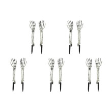 10 STKS Halloween Skelet Decoraties Witte Realistische Skeleton Stakes Schedel Arm Yard Teken Halloween Decoratie