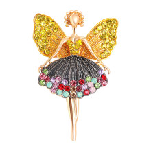 Artistieke Dance Angel Broche Gladde oppervlakken voorkomen-Geel