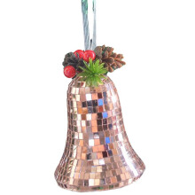 Décoration de Cloche de Noël Pendentif D'Arbre de Noël Pendentif de Cloche de Miroir en Mosaïque de Noël Décoration de Noël pour la Maison D