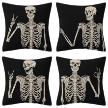 Halloween Kussenslopen 18inch X 18inch Sierkussenhoezen 4 Stuks Halloween Kussenhoes Halloween Decoraties Kussenslopen