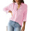Gestreiftes Shirt 100% Polyester Pink L Casual 2