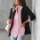 Gestreiftes Shirt 100% Polyester Pink L Casual 4