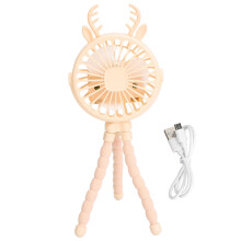 Tragbarer, batteriebetriebener Mini-Ventilator mit Clip, wiederaufladbar, mit verstellbarem Stativ für persönliche Kühlung, leiser Ventilator für