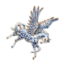 Dappere geest paard dier pin Chinese dierenriem inspiratie-Blauw