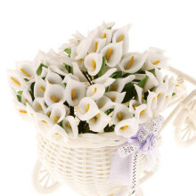 24St Calla Konstgjord Blombukett Bröllopsdekoration DIY Kranspresent Vit