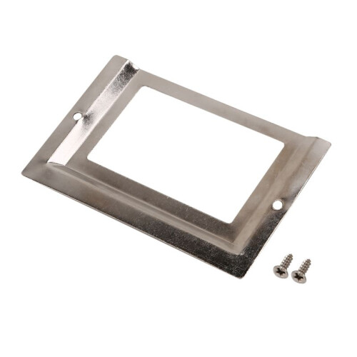 Post Office Library File Drawer Metal Tag Label Holder, Silver Tone, 20 Pieces 1