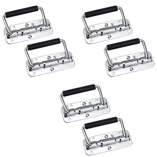 4Pcs 304 Stainless Steel Spring Handle Prop Box Tool Aluminum Box Handle Activity Handle Folding Industrial Handle