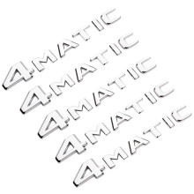 5X 4MATIC Silver Auto Trunk Door Bumper Badge Decal Emblem Adhesive Tape Sticker Replacement for -
