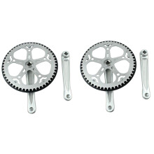 2X Faltbare Fahrrad Kurbel Garnitur 52T Vier Kant Loch 170mm CNC Kurbel Garnitur Fahrrad Kurbel Garnitur