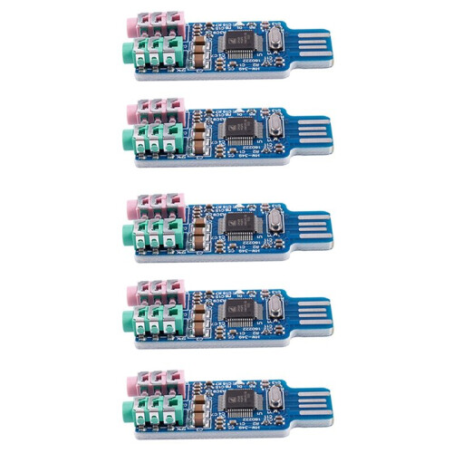 5X Free Driver USB Scheda Audio cm108 USB Scheda Audio Chip Blu