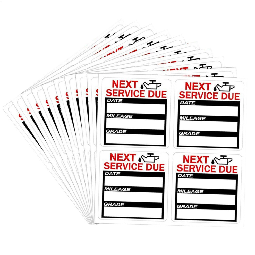 Oil Change Stickers Â 40 Pieces Service Reminder Stickers For Windshield 9382693667540