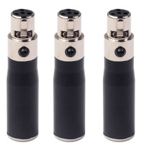 3X XLR  3 Pinos Macho para 4 Pinos Fêmea Adaptador de áudio Plug Conector Adaptador Conversor de Sinal de Alta Fidelidade para Microfone