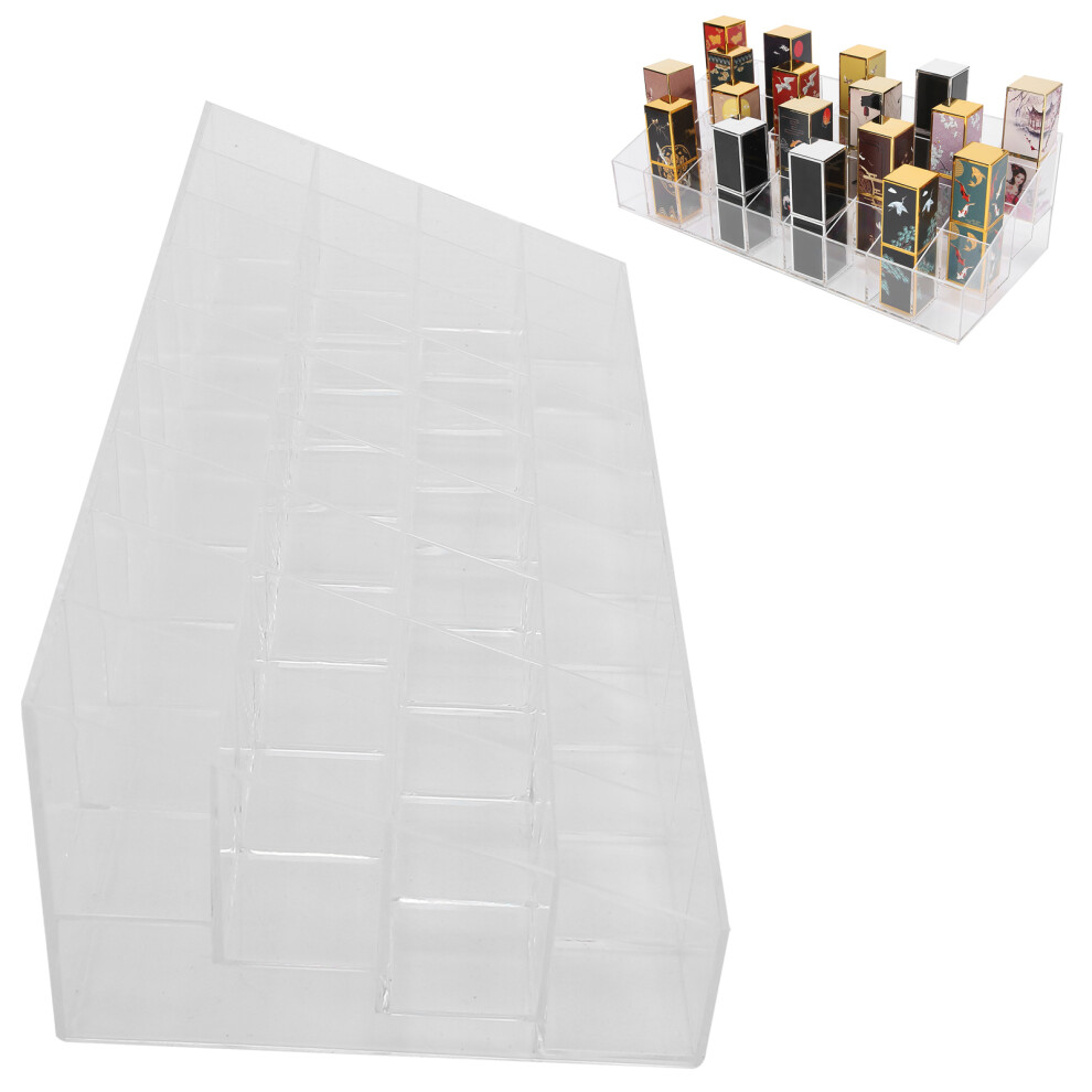36-Compartment Transparent Lipstick Display Case for Makeup Storage