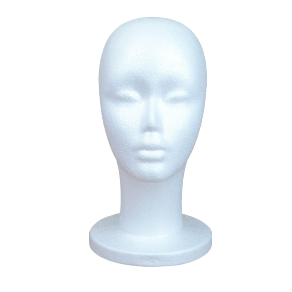 Foam Wig Head Stand with Stable Base for Styling, Travel, Cosplay, Hats and Salon Display, 29x16cm