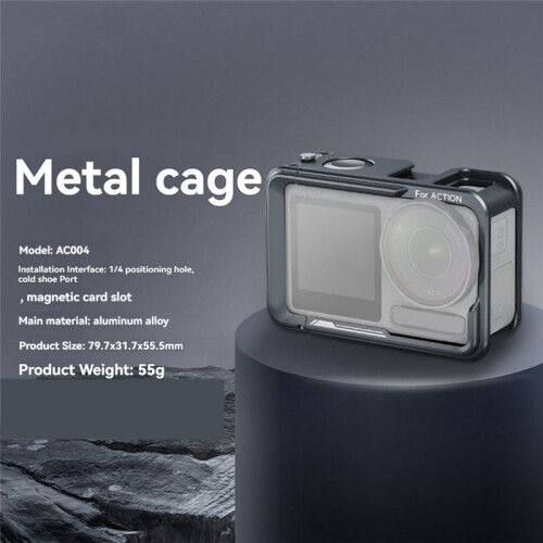 För  Action 5 Pro Action 4/3 Cage Protective Cage Camera Cage Skyddsram Magnetisk Snabbkoppling 1
