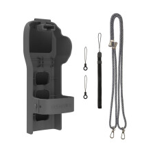 for Osmo Pocket 3 Protective Case Camera Lens Screen Anti-Fall Upper Cover Storage Bring Rope Accessor Dark Gray