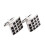 Square Cufflinks for Men, Silver Black Cufflinks for Corporate Shirts Ref: 6398 1