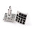Square Cufflinks for Men, Silver Black Cufflinks for Corporate Shirts Ref: 6398 3