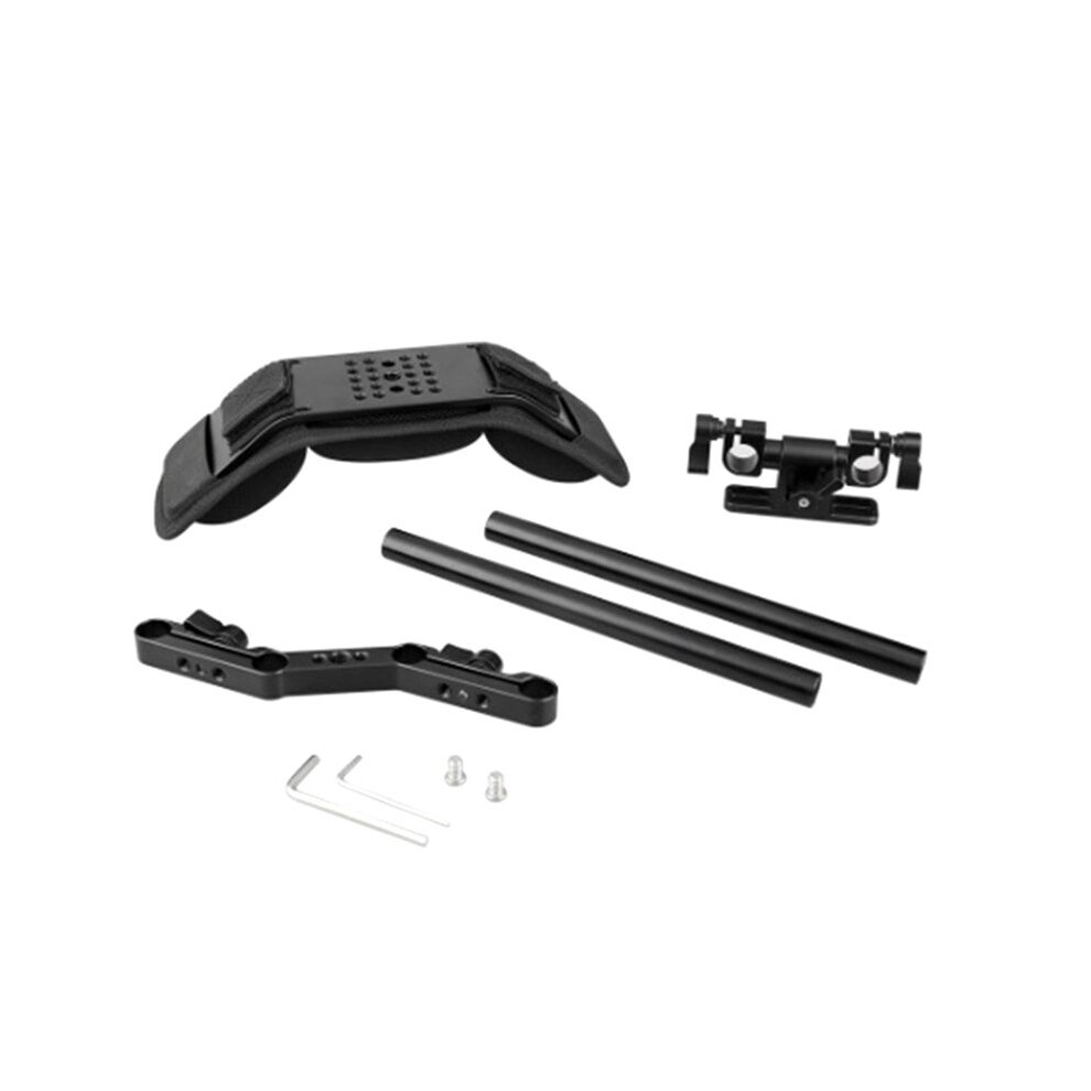 Shoulder Mount Rig With 15Mm Rod Support & Shoulder Pad For Video Camcorder / Dslr Camera 6031778733023