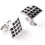 Square Cufflinks for Men, Silver Black Cufflinks for Corporate Shirts Ref: 6398 2