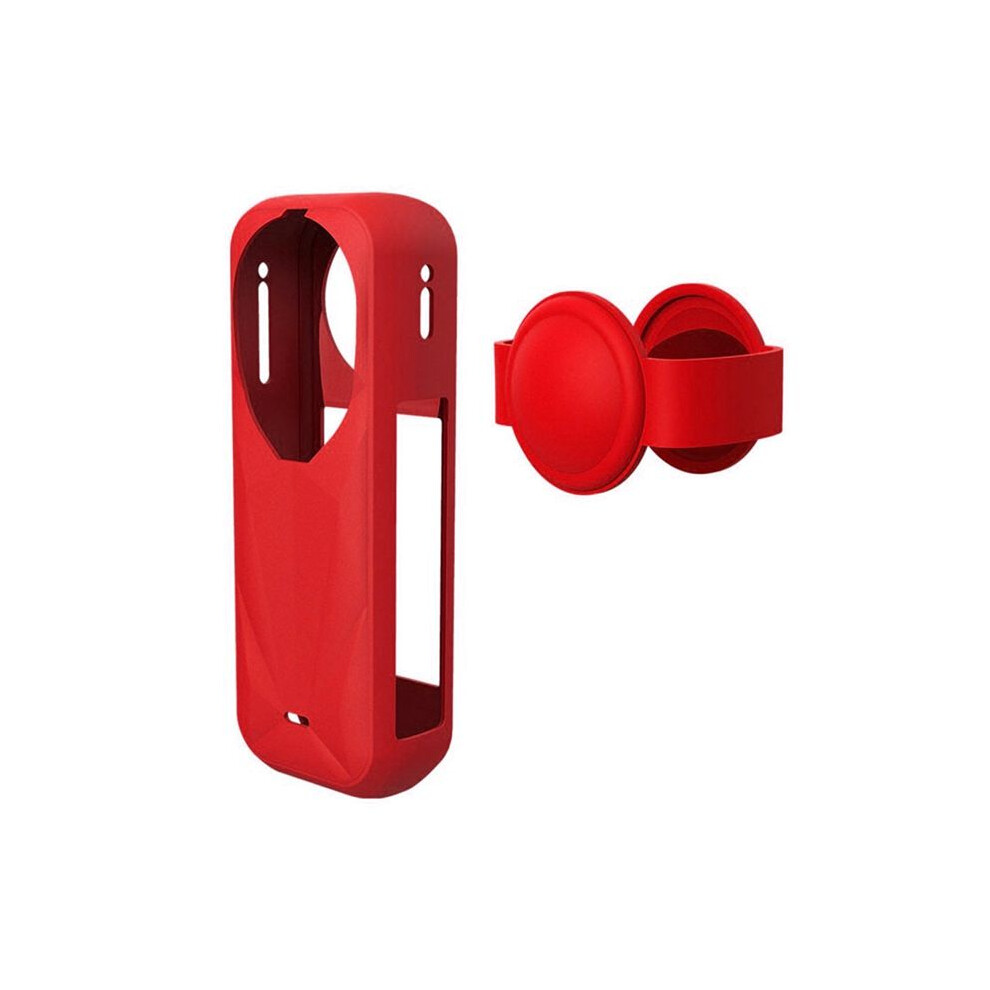 Silicone Protective Case For X5 With Lens Cap Shockproof Sleeve Protective Sleeve Camera Protective Cover Red 4711168953973