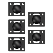 Base de Cabeça Esférica de 1 Polegada e 25 mm com Suporte de Placa Esférica Quadrada, Suporte de Tela de Controle Industrial com Braço de Soquete