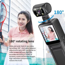 Fickkamera för Action HD-Sportvideokamera, 180 Graders Rotation, Minikamera med Direktinspelning, Bärbar Sportkamera med Rörelsesensor