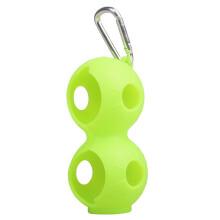 Golf Balls Belt Clip Silicone Holder Green Standard Size Golf Ball Sleeve Pouches Carry Bag Protector