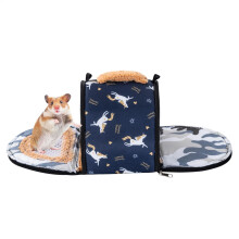 Hamster Travel Carrier, Small Animal Carrier Portable Hedgehog Carrier Home Cage, Carry Pack with Hand Strap