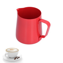 400ml Edelstahl-Thermo-Milchschaumbecher mit PTFE, Rot, Zuhause Küche