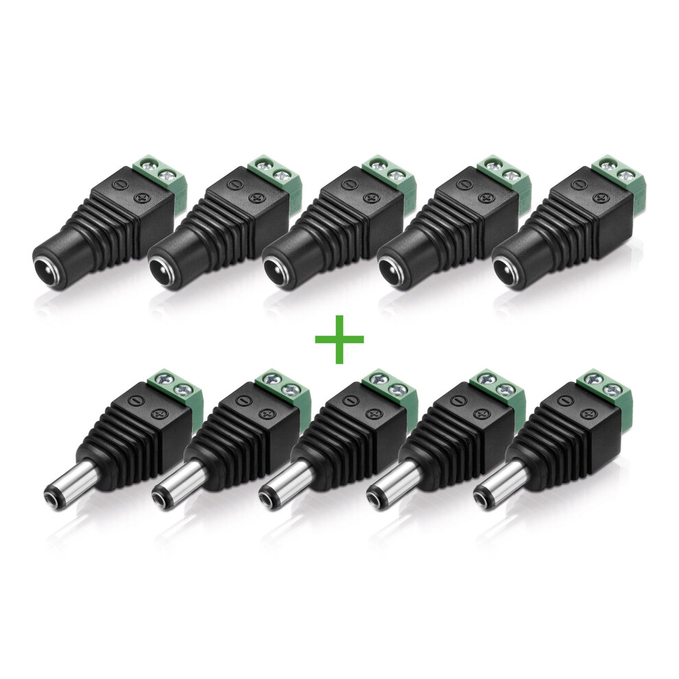 Hollow Plug Adapter, 5.5X2.1mm To Twopole Terminal Block (10Piece Set) 9382693667878