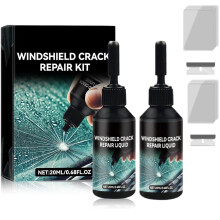 Windshield Crack Kit, Glass Cracks Gone Kit (2 Pieces)