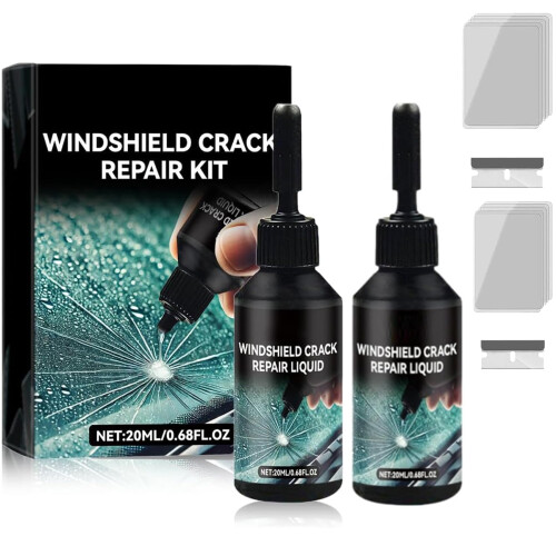 Windshield Crack  Kit,  Glass Cracks Gone  Kit (2 Pieces)