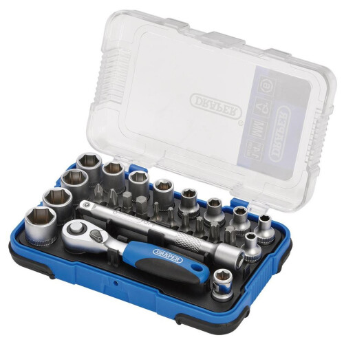 Draper DRAPER 1/4" Sq. Dr. Metric Socket Set (25 Piece) [16354] 1