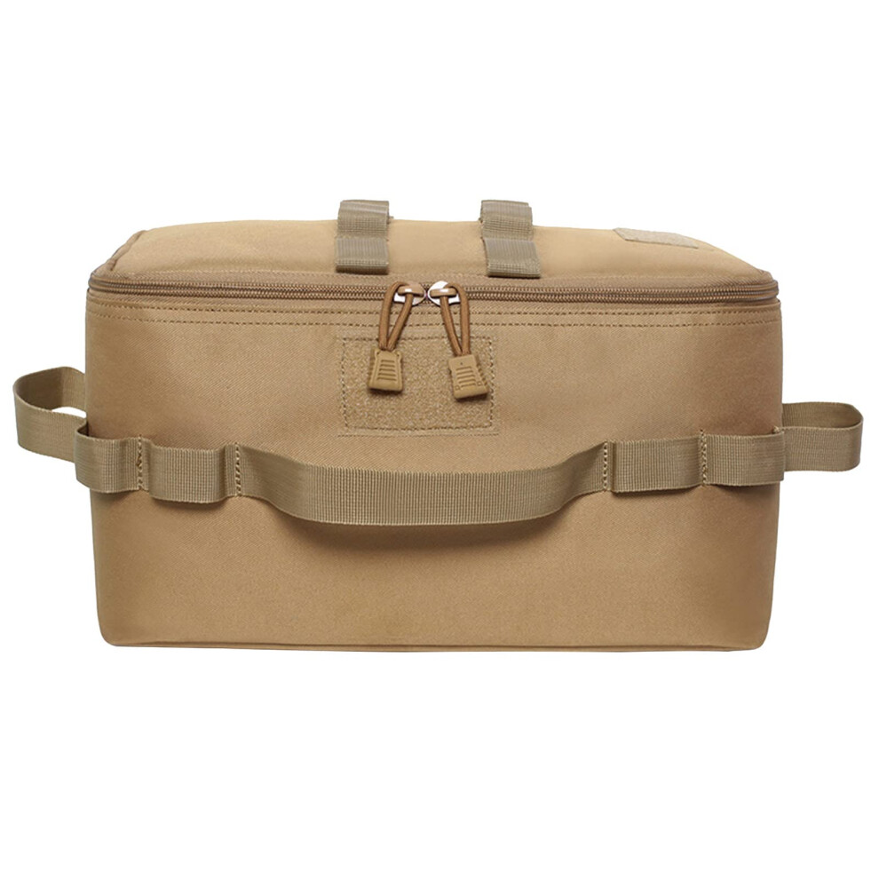 Outdoor Camping Storage Bag Large Capacity Ground Tool Bag Canister For Cookware Utensils Mud Color 9382693856593